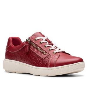 Clarks Caroline Rio Laser-Cut Sneaker - Red