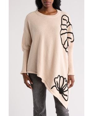 DR2 by Daniel Rainn Asymmetric Floral Embroidered Top - Multicolor