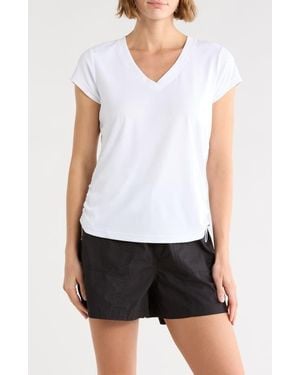 DKNY Ruched Tech T-Shirt - White