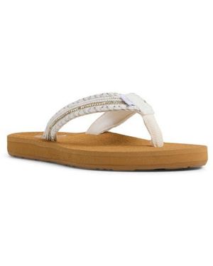 Roxy Embellished Flip Flop - Metallic