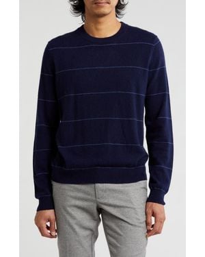 Amicale Stripe Cashmere Sweater - Blue