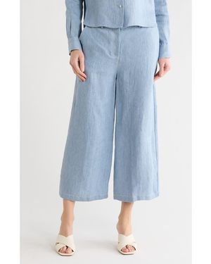 Twp Howard Cropped Wide Leg Pants - Blue