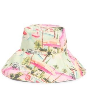 BCBGMAXAZRIA Postcard Floppy Hat - White