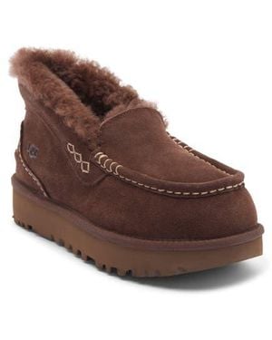 UGG Ansley Parc Genuine Shearling Platform Slipper - Brown