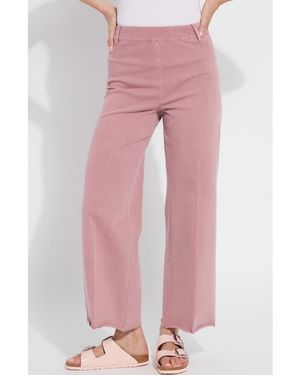 Lyssé 'Ntials Erin High Waist Ankle Wide Leg Denim Jeans - Pink