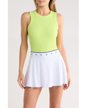 Original Penguin Tennis Rib Tank - White