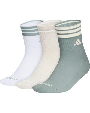 adidas 3-Stripe 4.0 3-Pack High Quarter Socks - Blue