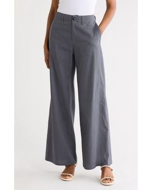 Rag & Bone Serena Linen High Rise Pants - Gray