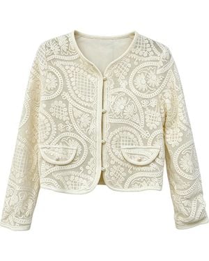 Wdny Boxy Lace Jacket - Natural