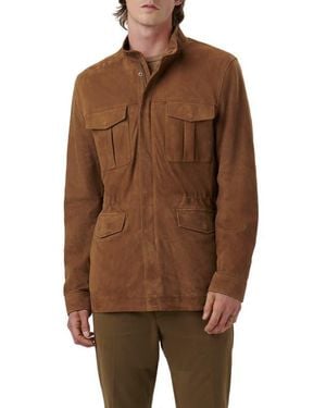 Bugatchi Suede Field Jacket - Brown