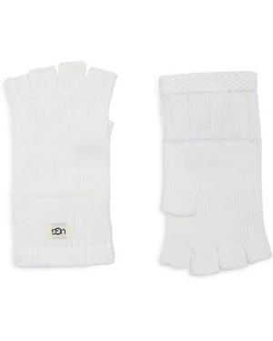 UGG Knit Fingerless Gloves - White