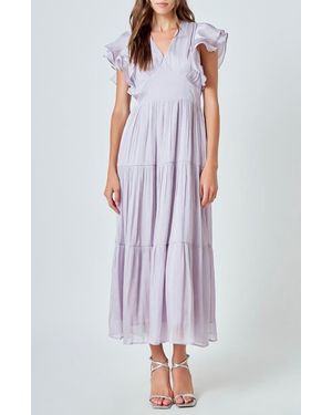 Endless Rose Open Back A-Line Dress - Multicolor