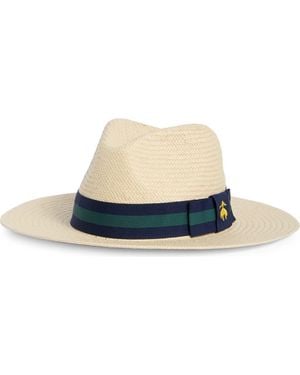 Brooks Brothers Stripe Grosgrain Band Fedora - Multicolor