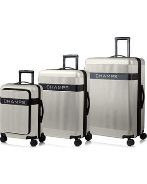 CHAMPS Onyx Ii 3-Piece Hardside Luggage Set - Metallic