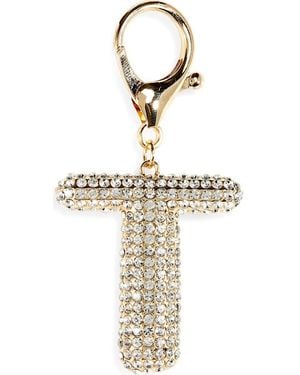 Leith Pavé Initial Bag Charm - Metallic