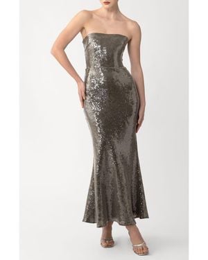 SAU LEE Ciara Sequin Strapless Mermaid Gown - Multicolor
