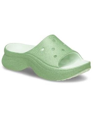 Crocs™ Bae Glitter Slide Sandal - Green