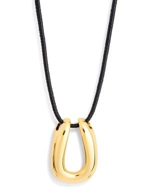 Argento Vivo Horseshoe Cord Necklace - Metallic