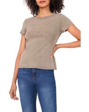Halogen® Ribbed Washed T-Shirt - Blue
