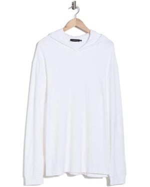 Bugatchi Cotton French Terry Hoodie - White