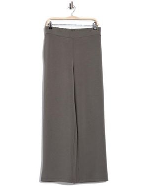 Tahari Scuba Knit Wide Leg Pants - Gray