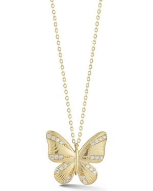 Sphera Milano Butterfly Pendant Necklace - Metallic