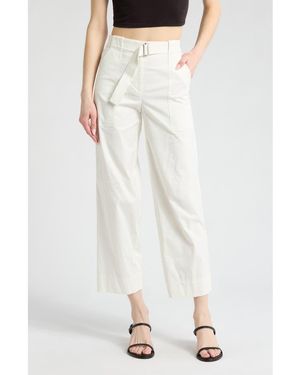 Jonathan Simkhai Jenny Belted Wide Leg Crop Pants - White