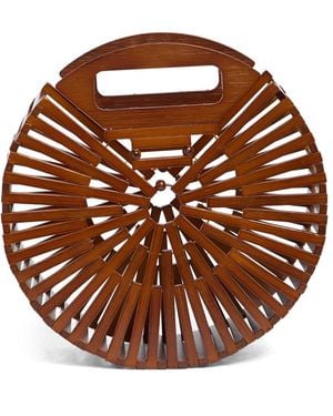 Natasha Couture Wheel Top Handle Bag - Brown
