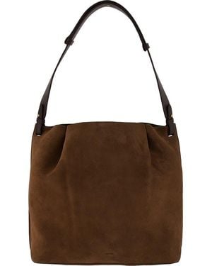 Vince Ava Leather Bucket Bag - Brown