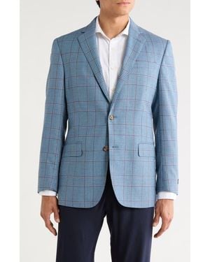 Brooks Brothers Classic Check Wool Sport Coat - Blue