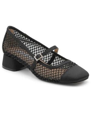 Charles David Zoobie Rhinestone Mesh Mary Jane Pump - Black