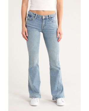 TRUE RELIGION Joey Low Rise Flap Pocket Flare Jeans - Blue