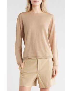 Vince Dropped Shoulder Top - Natural