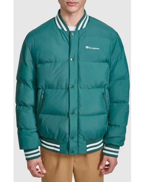 Champion Varsity Quilted Bomber Jacket - Green