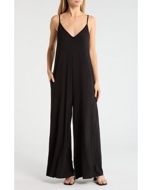 WEST K V-Neck Strappy Jumpsuit - Black