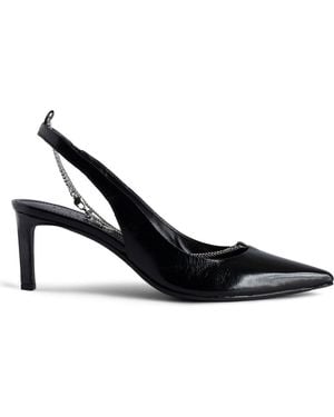 Zadig & Voltaire First Night Leather Slingback Pump - Black