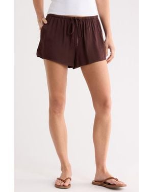 Bella Dahl Flowy Shorts - Brown