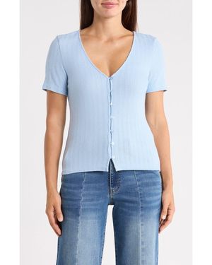 Sanctuary Feel Like Magic Button Top - Blue