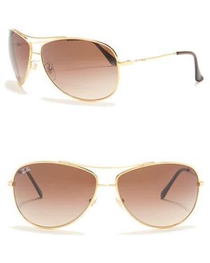 Ray-Ban 63Mm Aviator Sunglasses - White