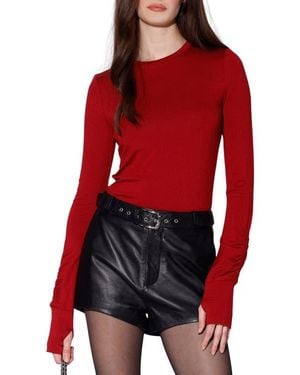 Walter Baker Caroline Long Sleeve Top - Red