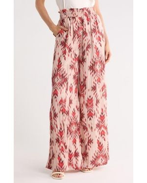 L'Agence Lyra Smocked Off The Shoulder Top - Red