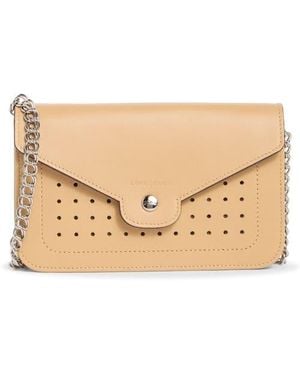 Longchamp Mademoiselle Leather Wallet On A Chain - Natural