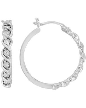 Effy Diamond Hoop Earrings - White