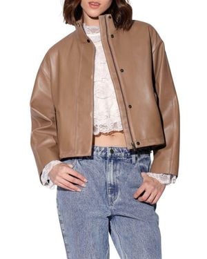 Walter Baker Roman Leather Jacket - Blue