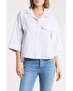 Beach Lunch Lounge Jennie Button-Up Shirt - White