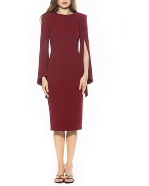 Alexia Admor Brooklyn Long Sleeve Sheath Dress - Red