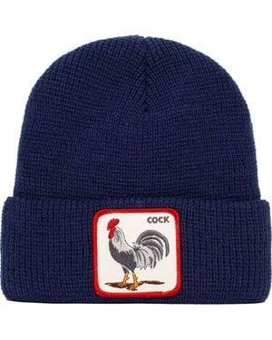 Goorin Bros Morning Call Rooster Patch Beanie - Blue