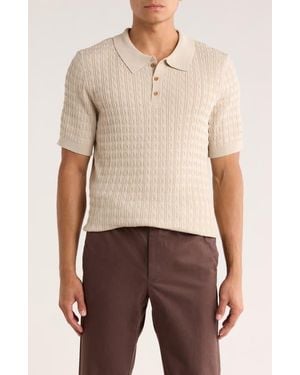 T.R. Premium Short Sleeve Knit Sweater - Natural