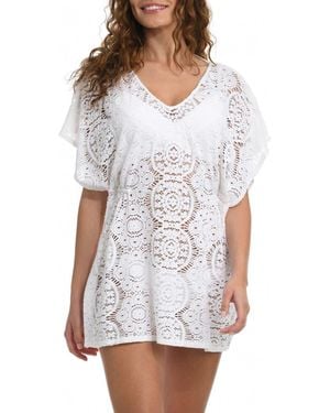 Sunshine 79 Crochet Cover-Up Caftan - White