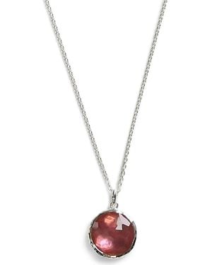 Ippolita Sterling Wonderland Small Round Denim Pendant Necklace - White